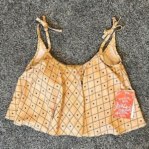 NWT Kortni Jeane Pineapple Swing Swim Top sz S
